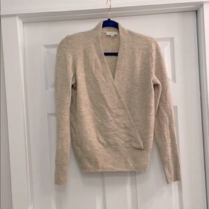 Beige Women's Wrap Sweater